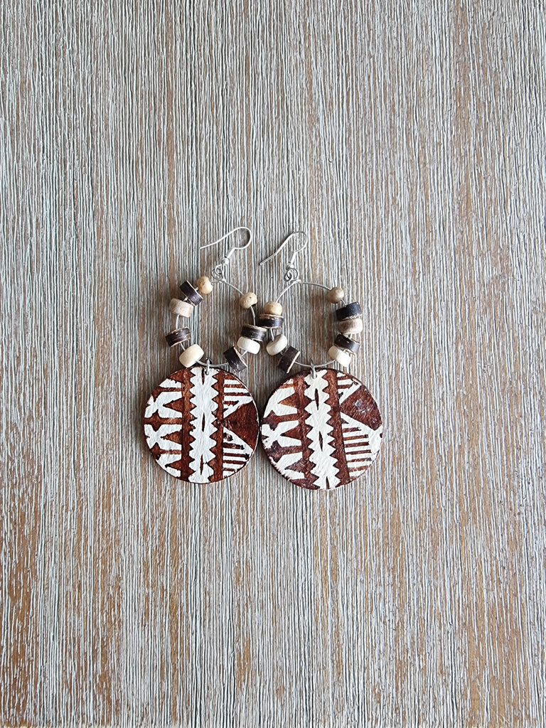 Earrings (Masi inspired, Wood based)